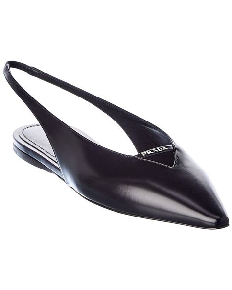 prada backless pointy toe flat|prada slingback flats.